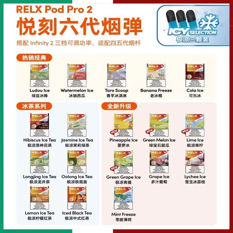 RELX悅刻六代煙彈 infinity無限6代霧化彈 通用4/5代主機